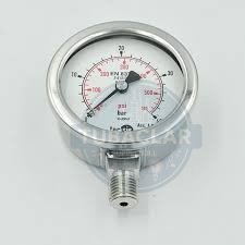 MANOMETRO  0-4 bar ACC 1.0 DIAL 4PLG CONEXION 1/2 PLG